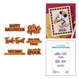 Spellbinders Classic Mouse Trick-or-Treat Sentiments Stamp & Die Set