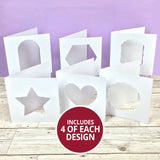 Hunkydory Crafts Shaped Aperture Cards - 6" x 6" Ink Me! Megabuy
