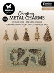 Studio Light- Metal Charms Christmas Trees Essentials 10 Pieces