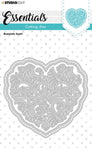 Studio Light Cutting Die Romantic Heart Essentials 102x97x1mm 3 PC nr.220