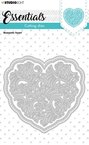 Studio Light Cutting Die Romantic Heart Essentials 102x97x1mm 3 PC nr.220