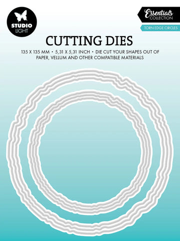 Studio Light Essentials Cutting Die Torn Edge Circles Essentials 6 PC