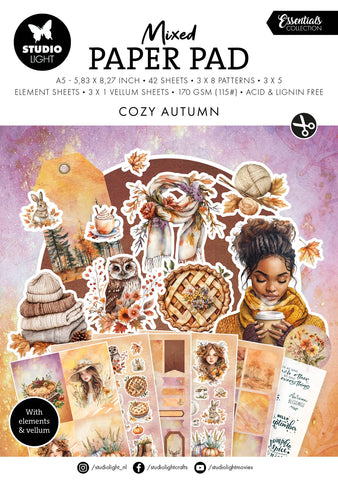 Studio Light Mixed Paper Pad Autumn Essentials 42 Sheets