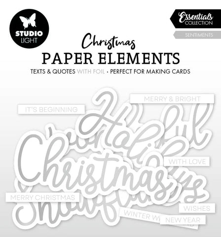 SL Paper Elements Silver Sentiments Essentials 40 PC