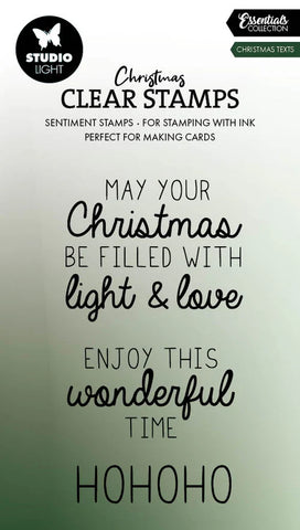 Studio Light Clear Stamp Christmas Texts Essentials 3 PC