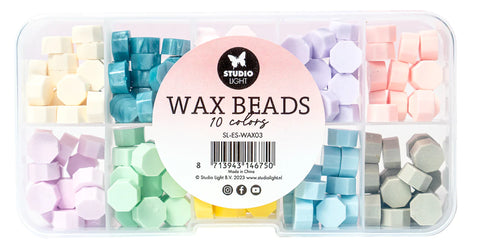 Studio Light Wax Beads 10 Colors Pastels Essentials Tools 127x65x20mm 10x7 G nr.03