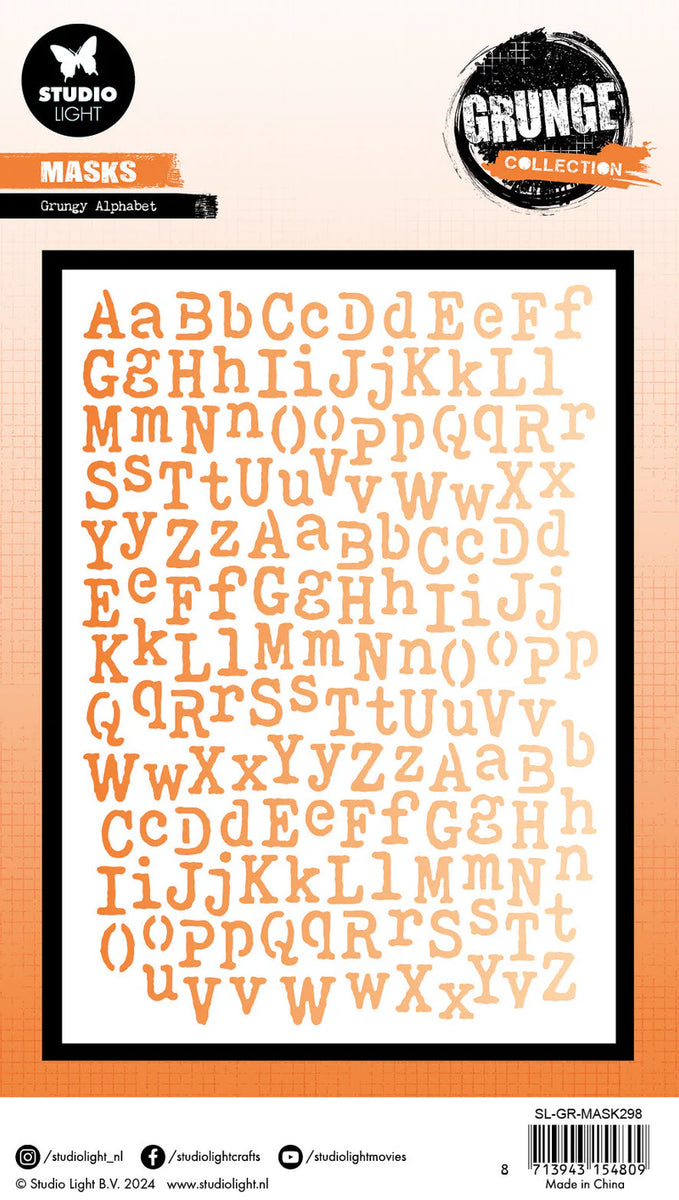 STUDIO LIGHT - Mask Grungy Alphabet – Scrap en masse