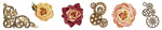 Studio Light Clear Stickers Vintage roses Grunge Collection