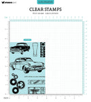 Studio Light Clear Stamp Beer & Cars Gearhead's Workshop 8 PC