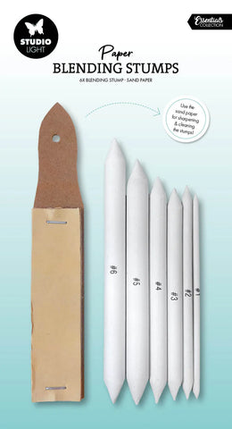 Studio Light - Drawing Tools Paper Blending Stumps & Sand Paper Essentials 7 Pieces