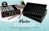 Studio Light Storage Trays 4 Stackable Trays, Stores 48 Markers Tools 4 Pieces
