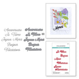 Spellbinders French Everyday Sentiments Etched Dies from the International Sentiments Collection