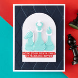 Spellbinders Well Played Sentiments Clear Stamp & Die Set