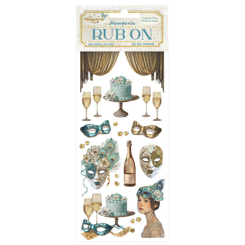 Stamperia Rub-on, Masquerade - Masks