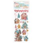 Stamperia Rub-on, Candy Christmas - Marzipan Houses