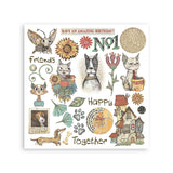 Stamperia Rub-on Kit, Furry Friends