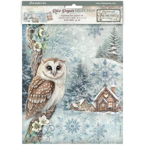 Stamperia A4 Rice Paper Selection, The Owl's House (6 Sheets)