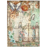 Stamperia A4 Rice Paper Selection, Gardens of Time