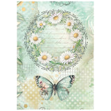 Stamperia A6 Mini Rice Paper, Daisy Art