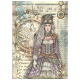 Stamperia A6 Mini Rice Paper, Gardens of Time