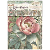 Stamperia A6 Mini Rice Paper, Gardens of Time