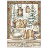 Stamperia A6 Mini Rice Paper, White Christmas