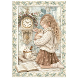Stamperia A6 Mini Rice Paper, White Christmas