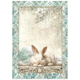 Stamperia A6 Mini Rice Paper, White Christmas
