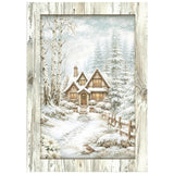 Stamperia A6 Mini Rice Paper, White Christmas