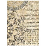 Stamperia A6 Rice Paper Backgrounds, Gardens of Time