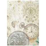 Stamperia A6 Rice Paper Backgrounds, Gardens of Time