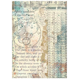 Stamperia A6 Rice Paper Backgrounds, Gardens of Time