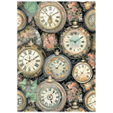 Stamperia A6 Rice Paper Backgrounds, Gardens of Time