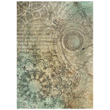 Stamperia A6 Rice Paper Backgrounds, Gardens of Time