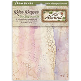 Stamperia A6 Rice Paper Backgrounds Selection, All Around