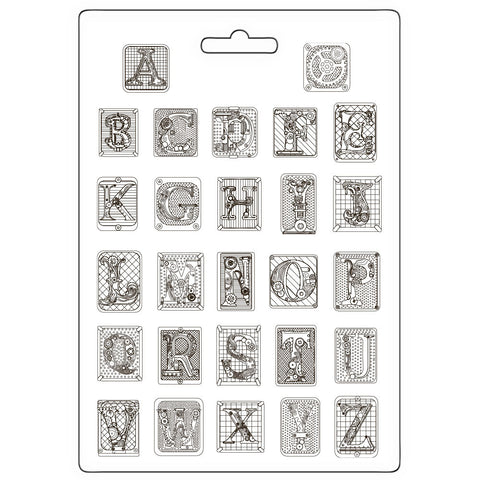 Stamperia Soft Mould A4 -  Master of Magic - Alphabet