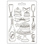 Stamperia Soft Maxi Mould A5 Masquerade - Flut and Cakes