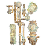 Stamperia A5 Silicone Mould, Gardens of Time - Clocks and Tubes