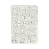 Stamperia A5 Silicone Mould, Gardens of Time - Clocks and Tubes