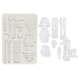 Stamperia A5 Silicone Mould, Gardens of Time - Clocks and Tubes