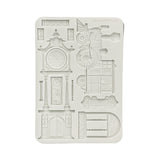 Stamperia A5 Silicone Mould, Gardens of Time - Train and Longcase Clock