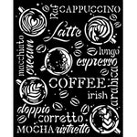 Stamperia  stencil Coffee and Chocolate - Cappuccino