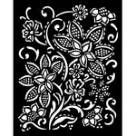 Stamperia Thick Stencil,- Timeless - Batik Flowers
