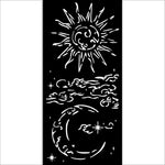 Stamperia Thick Stencil, Masquerade - Sun and Moon