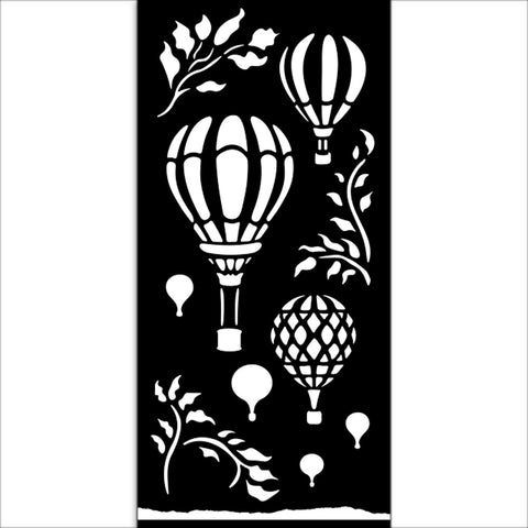 Stamperia Thick Stencil,- Timeless - Air Balloons - Stuck at customs due to DHL strike