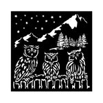 Stamperia Thick Stencil, The Owl's House -Owls