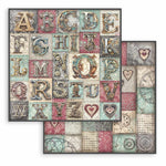 Stamperia 30X30cm (12"X12") Paper single , Master of Magic - Alphabet