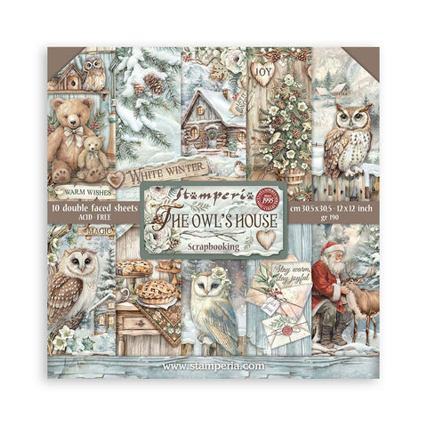 Stamperia 12X12 Paper Pad, The Owl's House