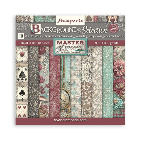 Stamperia (8"X8") Backgrounds Paper Pad, Master of Magic