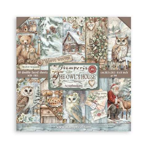 Stamperia 8X8 Paper Pad, The Owl's House